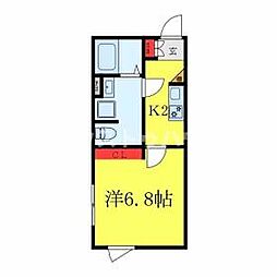 ヒルズコート北千住 4階1Kの間取り
