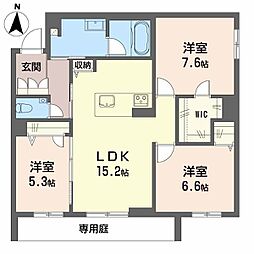 JR東海道本線 豊橋駅 徒歩24分の賃貸マンション 1階2LDKの間取り