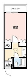ヴィラフローレ 1階1Kの間取り