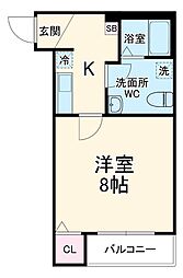 ＳＲ北習志野 1階1Kの間取り