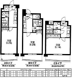 コンフォール左入 3階1Kの間取り