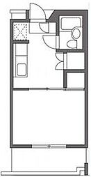 オレンジコート相模原 4階1Kの間取り
