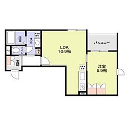 中野区野方4丁目計画 2階1LDKの間取り