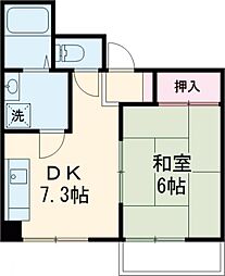 東京メトロ半蔵門線 押上駅 徒歩9分の賃貸マンション 1階1DKの間取り