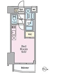 HY’s MINOWA II 5階ワンルームの間取り