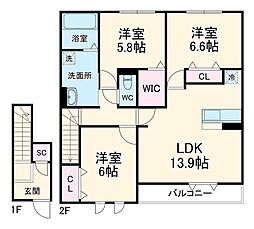 間取図画像 3LDK