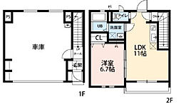 ａｍａｐｏｌａ　II 1階1LDKの間取り