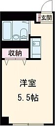 星野ハイツ 3階ワンルームの間取り