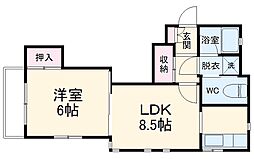 ＰＡＴＩＯ082 4階2Kの間取り