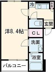 メゾン上七軒 1階1Kの間取り