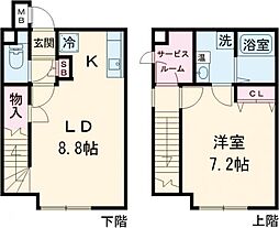 ブランシェ中村橋 4階1SLDKの間取り