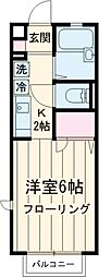 ＹＫＬ　ＦＬＡＴ 2階1Kの間取り