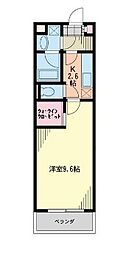 メイユールエスト府中 1階1Kの間取り