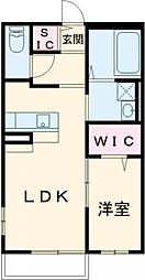 桂ハイム常磐 2階1LDKの間取り