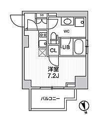 ＡＬＴＥＲＮＡ南大井 4階ワンルームの間取り