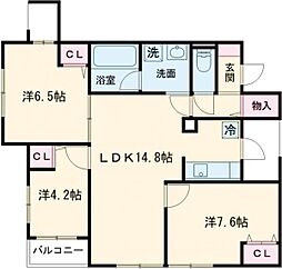 MOCRAFT中葛西 3LDKの間取図画像