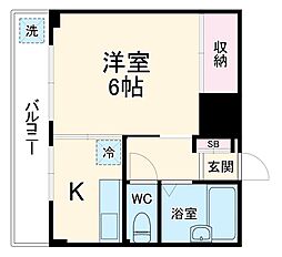 ダン・ラヴニール梶ヶ谷 1階1Kの間取り
