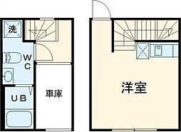 ケー　ニジュウイチ　ベース　スギナミ 1階ワンルームの間取り