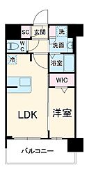 プレサンス東淀川駅前プローシェ 4階1LDKの間取り