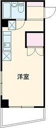 エクセルＫー2 4階ワンルームの間取り
