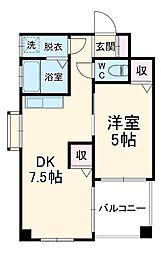 カスティージョ・アイ 3階2Kの間取り