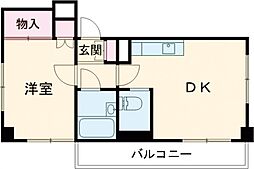 Ｚｉｏｎ　Ｃｏｕｒｔ　上池台 2階1LDKの間取り