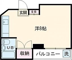 大栄パレス 5階ワンルームの間取り