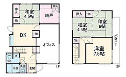 新堀貸家 1階4SDKの間取り