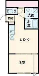 ロアジス下石神井 3階1LDKの間取り