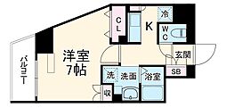 東京メトロ東西線 浦安駅 徒歩7分の賃貸マンション 1階1Kの間取り