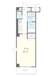 プリムベール北赤羽 3階1Kの間取り