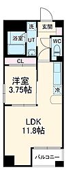 近鉄鈴鹿線 三日市駅 徒歩10分の賃貸マンション 3階1LDKの間取り