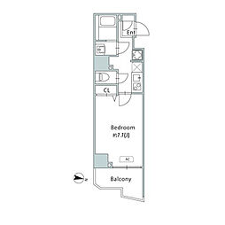 GRANPASEO青砥 12階1Kの間取り