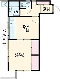 ベルハイツ立川 401 4階1DKの間取り