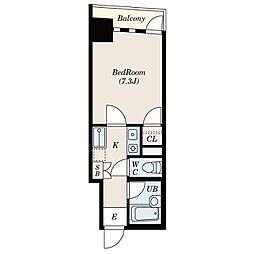 S-FORT八王子 5階1Kの間取り