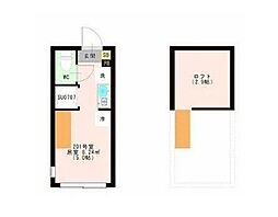 ＯＴＡＳ　代田橋 2階ワンルームの間取り