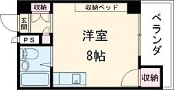 パレＨＳＰ 2階ワンルームの間取り