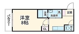 仮）西ノ京東月光町新築マンション 3階1Kの間取り
