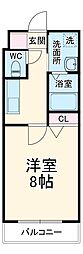 仮）西ノ京東月光町新築マンション 3階1Kの間取り