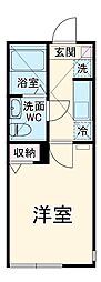 アザーレ・LUX日吉本町 202 2階1Kの間取り