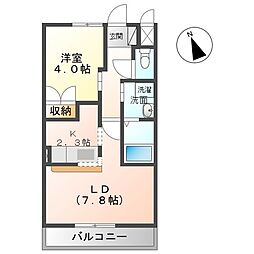 Ｍａｉｓｏｎ　Ｓｏｌｅｉｌ（メゾン　ソレイユ） 2階1LDKの間取り