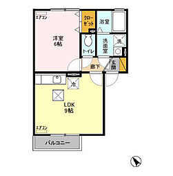 メゾン森Ｐａｒｔ　 1階1LDKの間取り