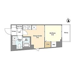 グランカーサ上野松が谷 3階1DKの間取り