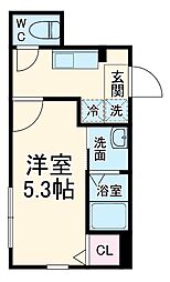 ＣＳ　ＧＡＲＤＥＮ田園調布 1階1Kの間取り