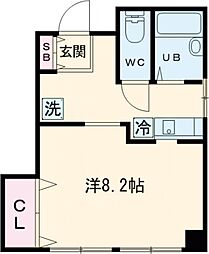 第1山武 5階1Kの間取り