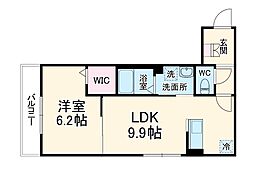 ＲＩＺＥ春日部 1階1LDKの間取り