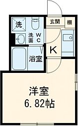 レジデンス青井 1階1Kの間取り