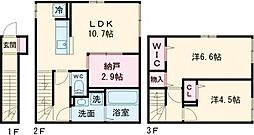 セレスティア柴又IV 203 1階2SLDKの間取り