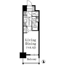 ＰａｒｋＢｅａｒ大須 4階1Kの間取り