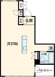 パークブリージェ井の頭 307 3階ワンルームの間取り